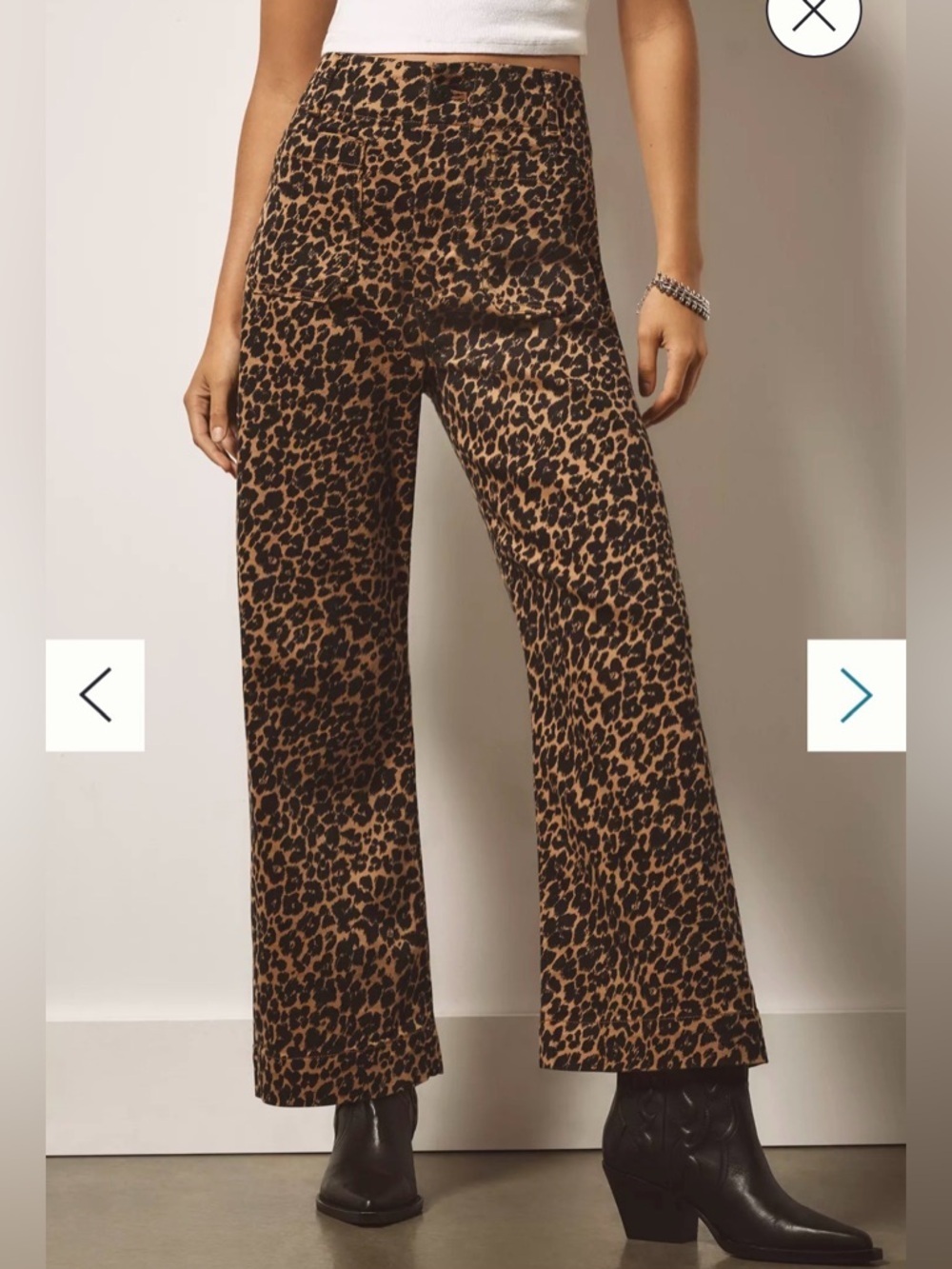 Anthropologie The Colette High-Rise Wide-Leg Jeans Neutral Full Length 29 NWT